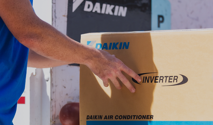 Slim indoor unit blending with décor