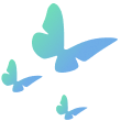 three butterflies image